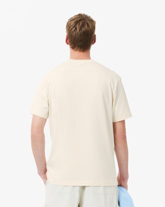 Playera de algodón pesado con estampado de cocodrilo