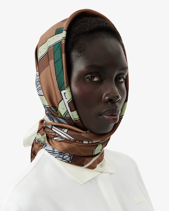 Runway Print Silk Square