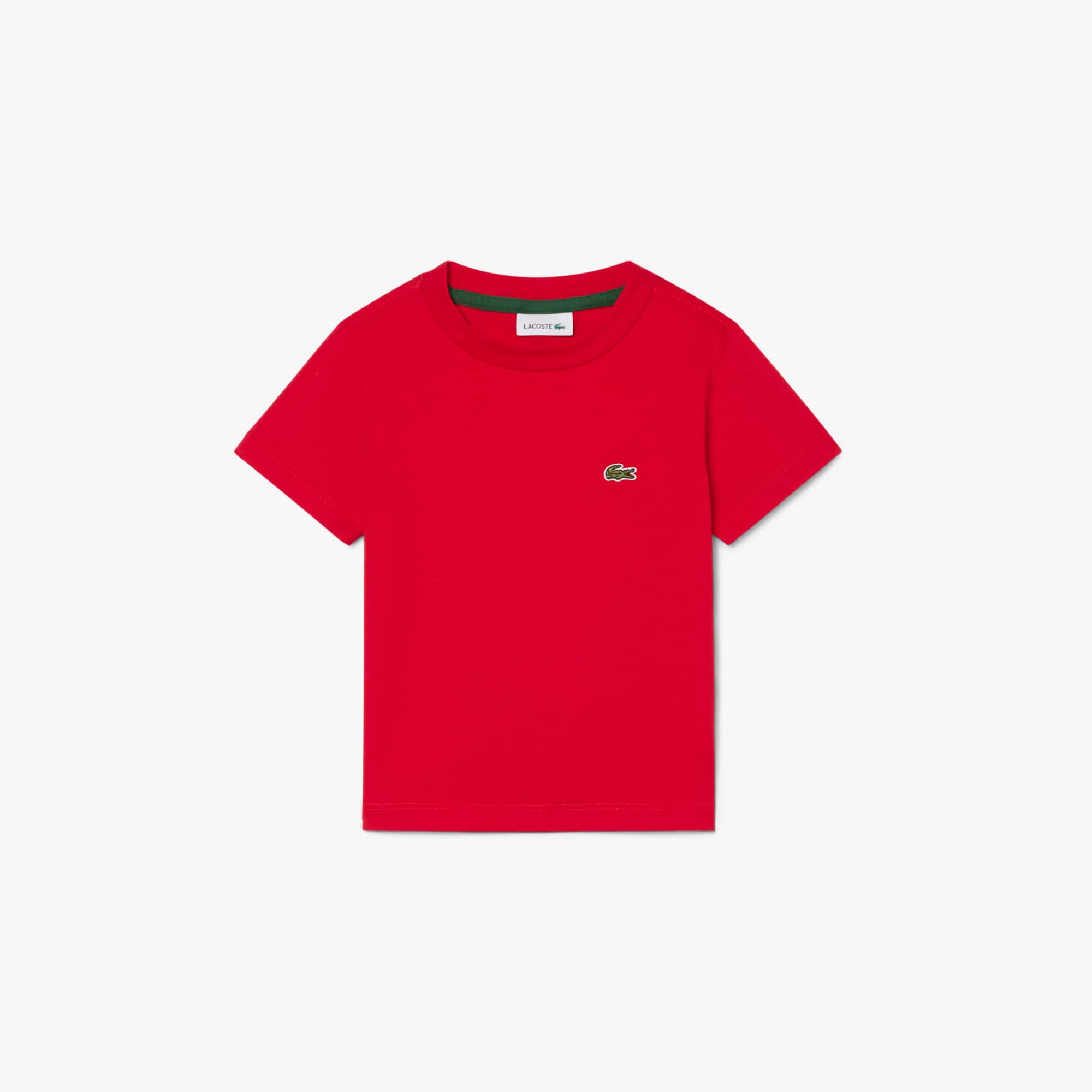 Lacoste Unisex Cotton Crew Neck T-shirt - 7 Years In Red
