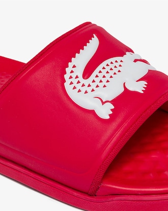 Men's Croco Dualiste Logo Strap Slides