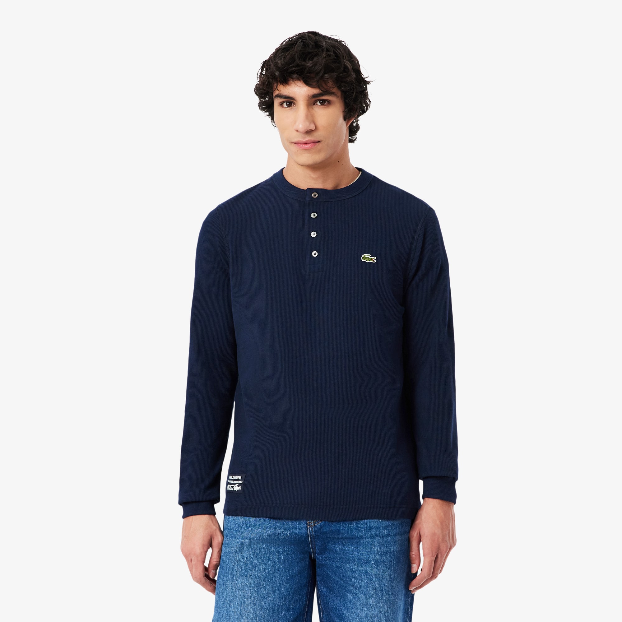 Waffle Knit Henley T-Shirt - T-shirts - New In 2026 | Lacoste