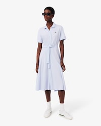 Women's Flared Mini-Piqu&eacute; Polo Dress