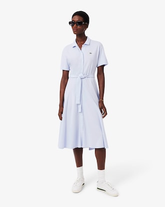 Women's Flared Mini-Piqu&eacute; Polo Dress