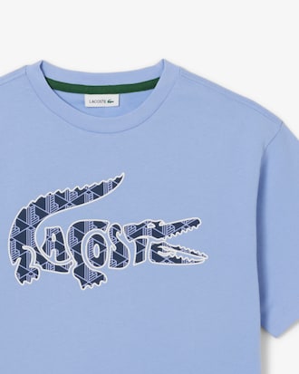 Girls' Monogram Print Cotton T-Shirt