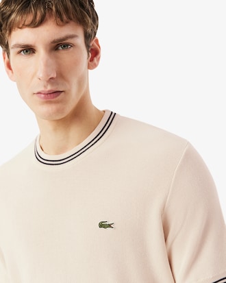 T-shirt classic fit maille d&eacute;tails ray&eacute;s
