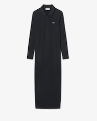 Women's Slim Fit Ribbed Cotton Polo Collar Dress