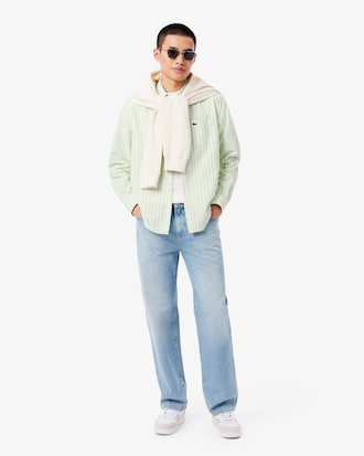 Men's Regular Fit Striped Oxford Shirt