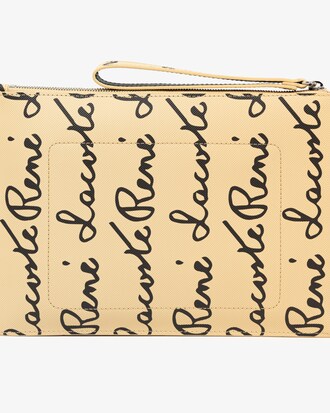 Clutch Anna de piqu&eacute; de grano 