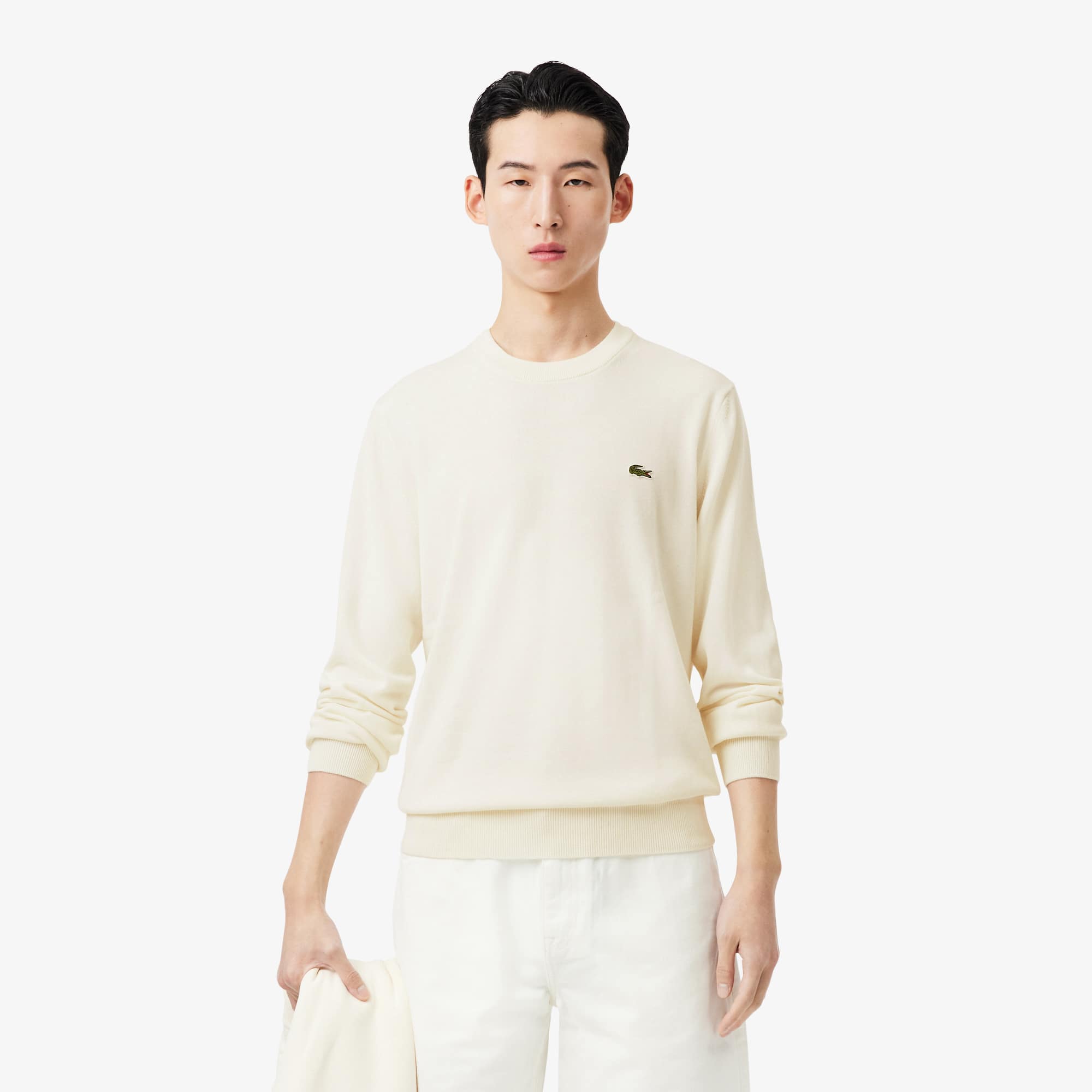 CLUBHAUS ×LACOSTE Crew Sweat ホワイトXL Men's Crew Neck Cotton Sweater - Sweaters & Sweatshirts - New In