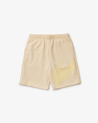 Men's Oversized Crocodile Print Organic Cotton Fleece Shorts