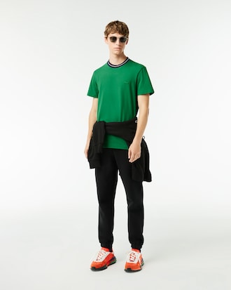 Men's Stripe Collar Stretch Piqué T-Shirt