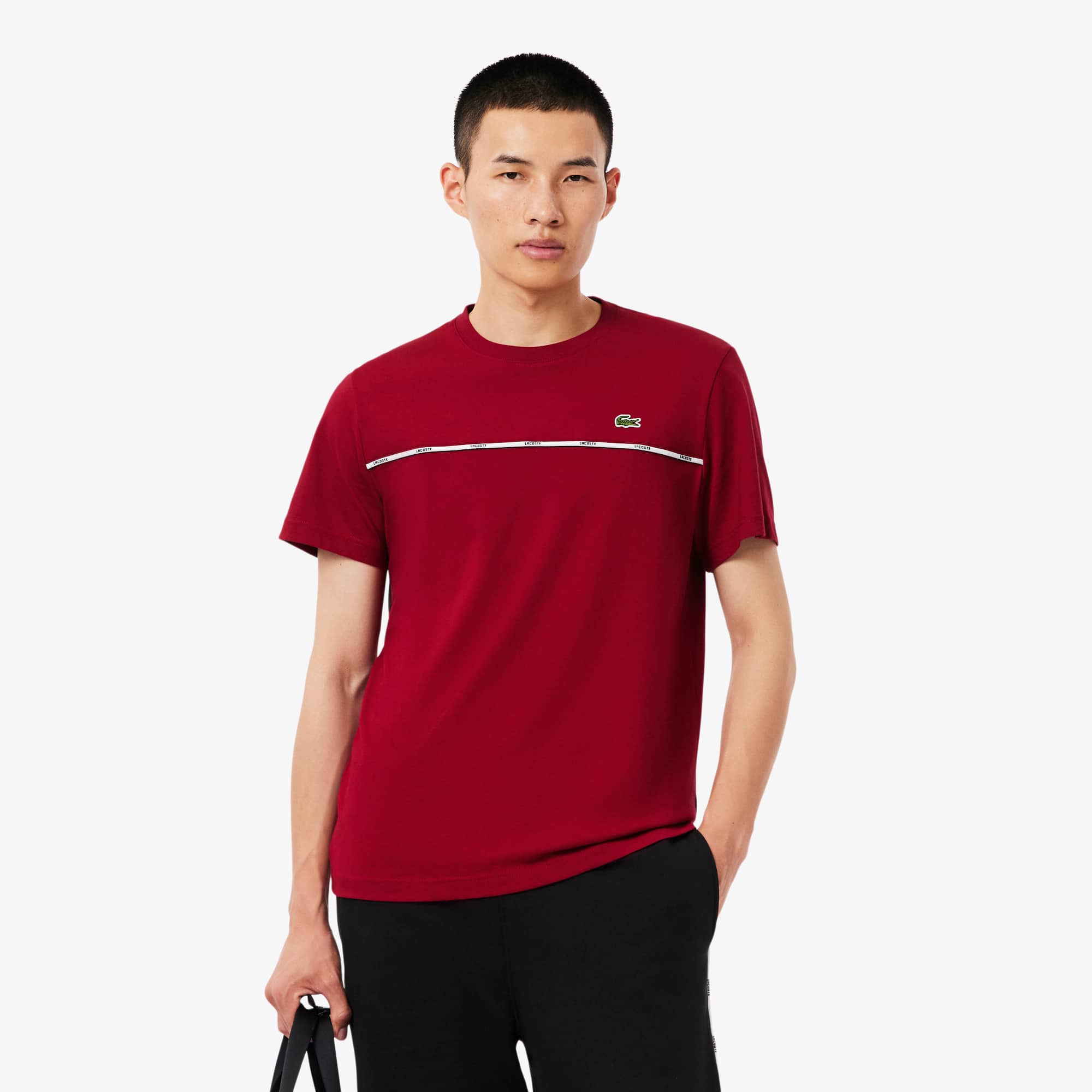 Men's Logo Trim Cotton Jersey T-Shirt - T-shirts - New In 2026