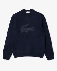 Men's Wool Sweater with Quilted Croc Badge