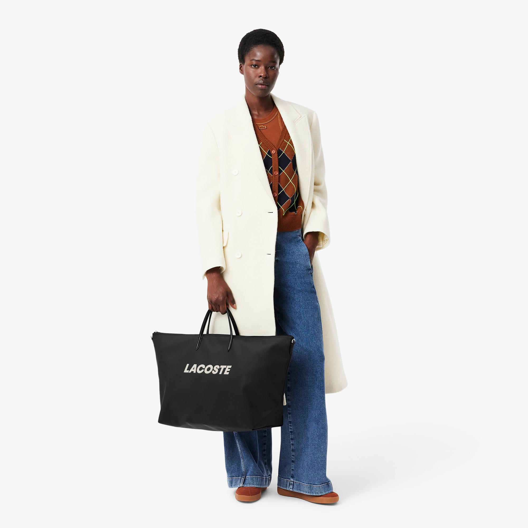 【LACOSTE】L.12.12 Concept Large Shopper Bag_NF1888P (NAVY) Women's L.12.12 Concept Vertical Tote - Bags - New In 2025