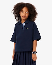 Girls' Oversized Piqu&eacute; Polo   