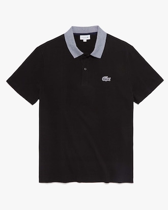 Men's Contrast Neck Cotton Polo