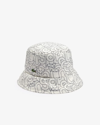 Women&rsquo;s Lacoste Print Nylon Strap Bucket Hat