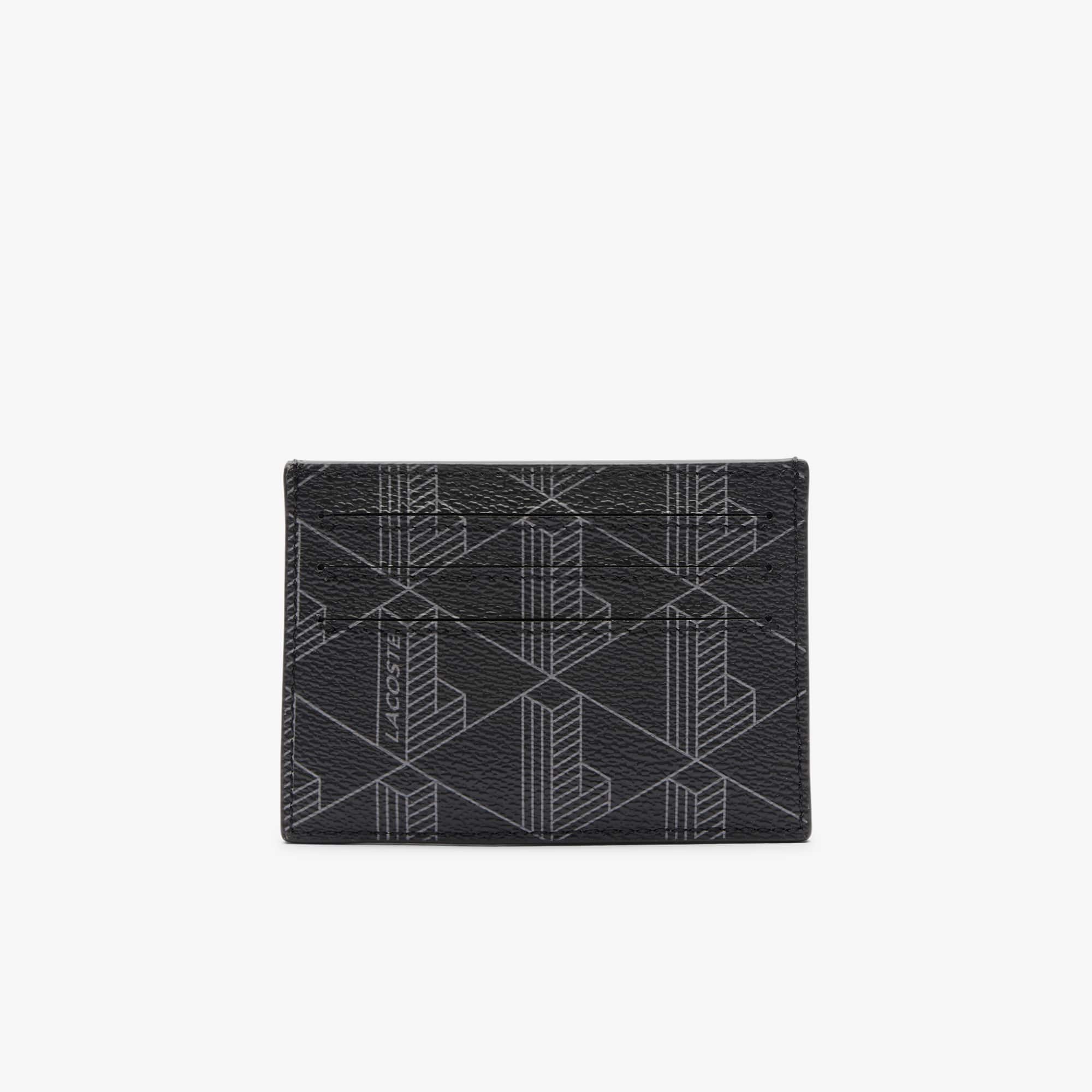 The Blend Monogram Print Canvas Card Holder
