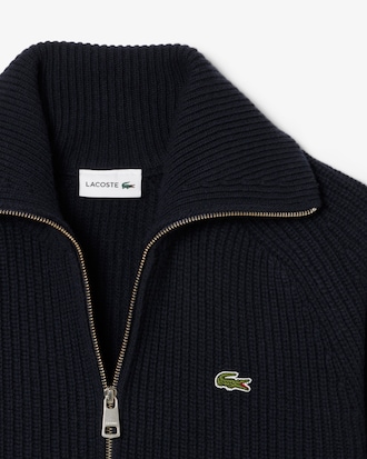 Men's Wool Zip-Up Sweater