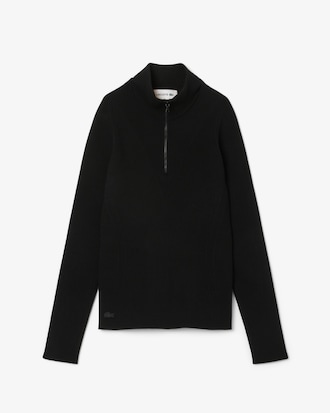 Women's High-Neck 3D Ribbed Knit Sweater
