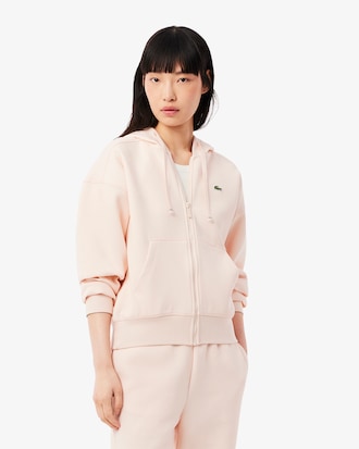 Zip-Up Piqué Hoodie