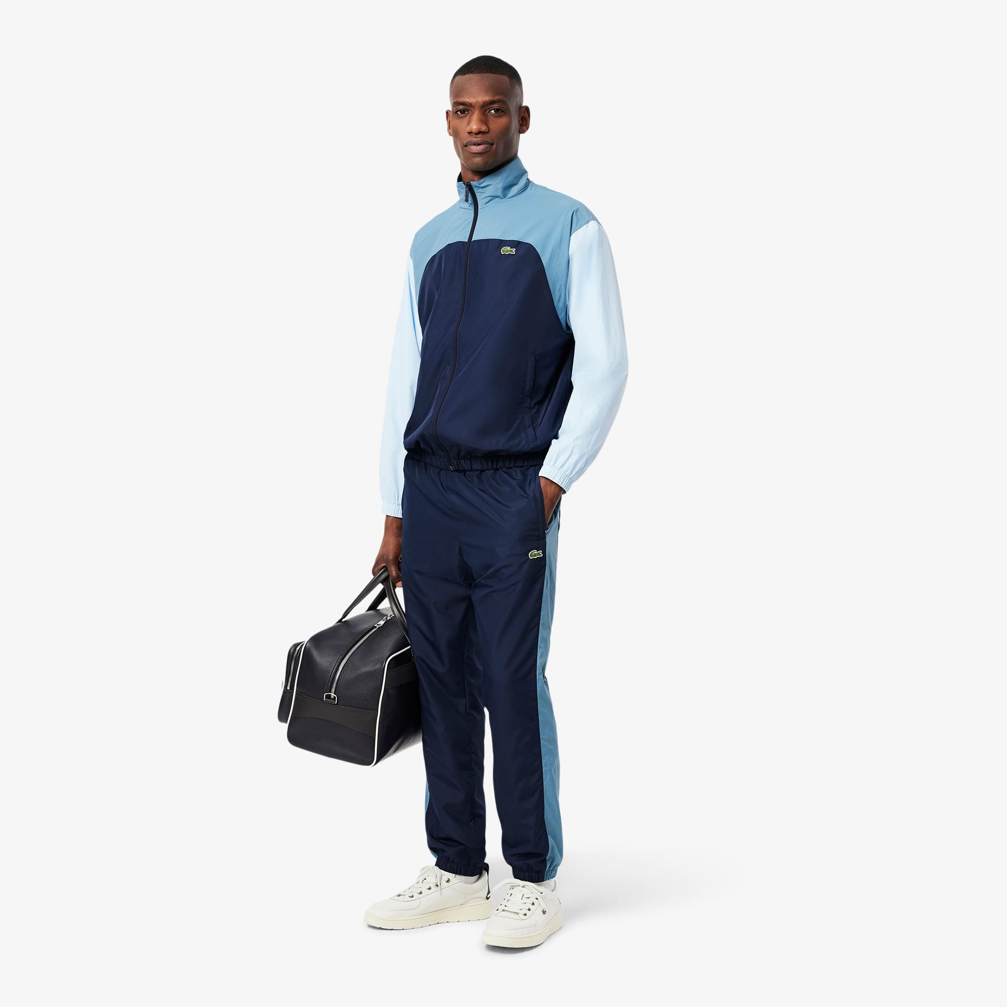 Lacoste Men's Lightweight Water-repellent Sweatpants - M - 4 In Blue