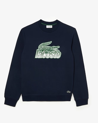 Sudadera de hombre Lacoste en felpa sin cepillar con cuello