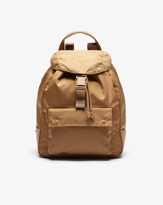 Back To L Clip Flap Nylon Backpack