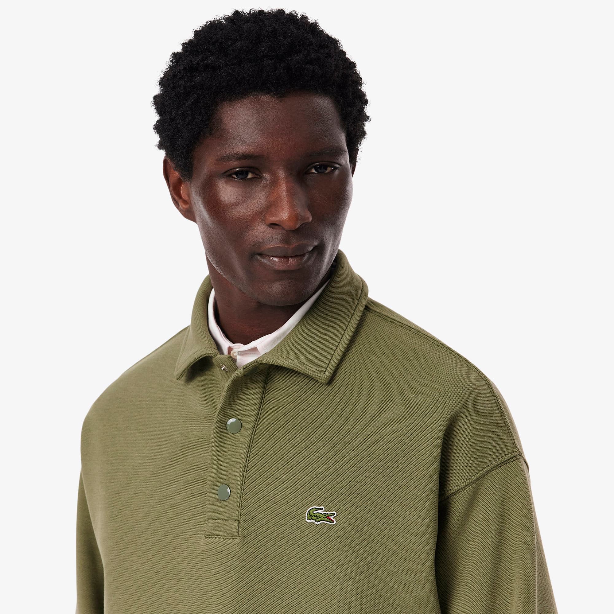 Men's Loose Fit Piqué Sweatshirt - Sweaters & Sweatshirts