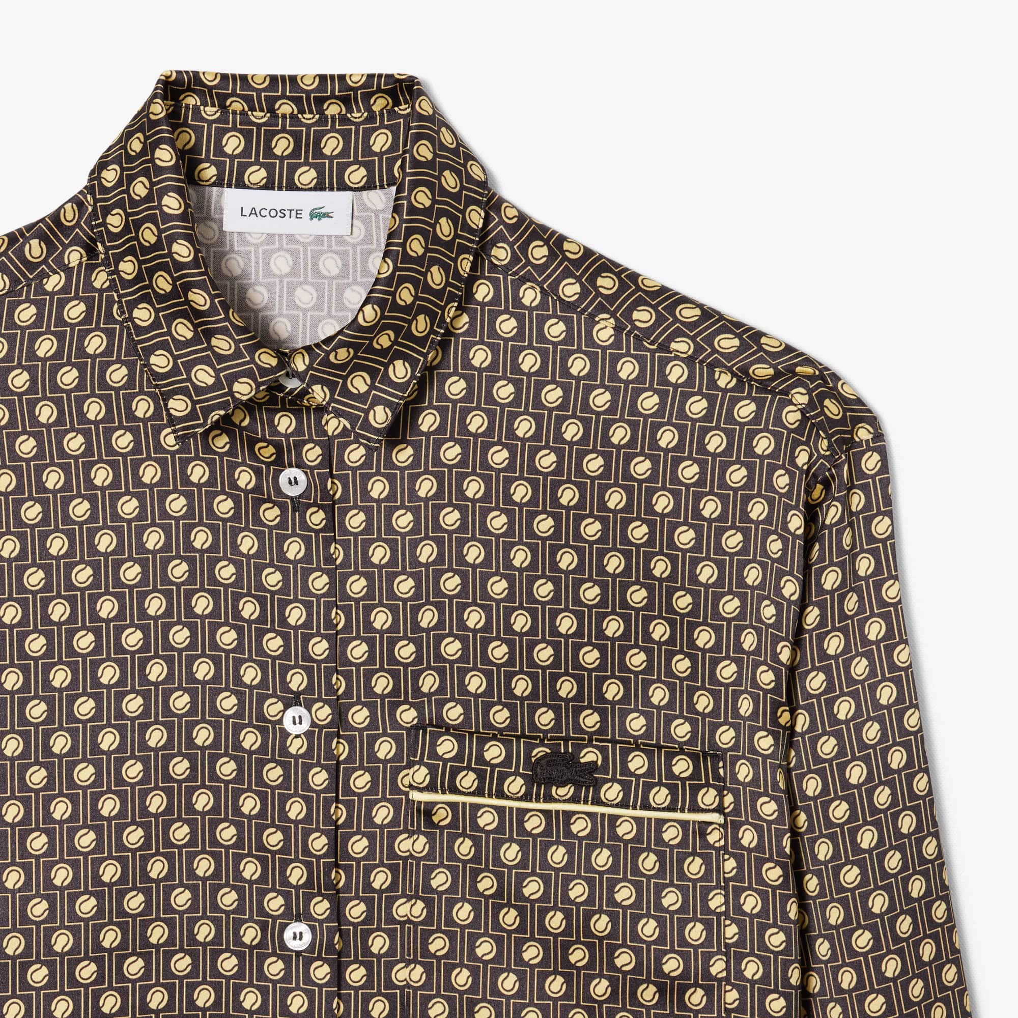 Oversized Printed Satin Shirt