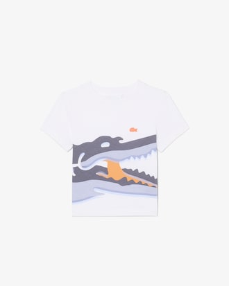 Croc Print Cotton T-Shirt