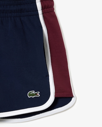 Women's Contrast Panel Piqué Shorts