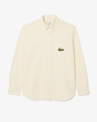 Unisex Relaxed Fit Striped Oxford Shirt