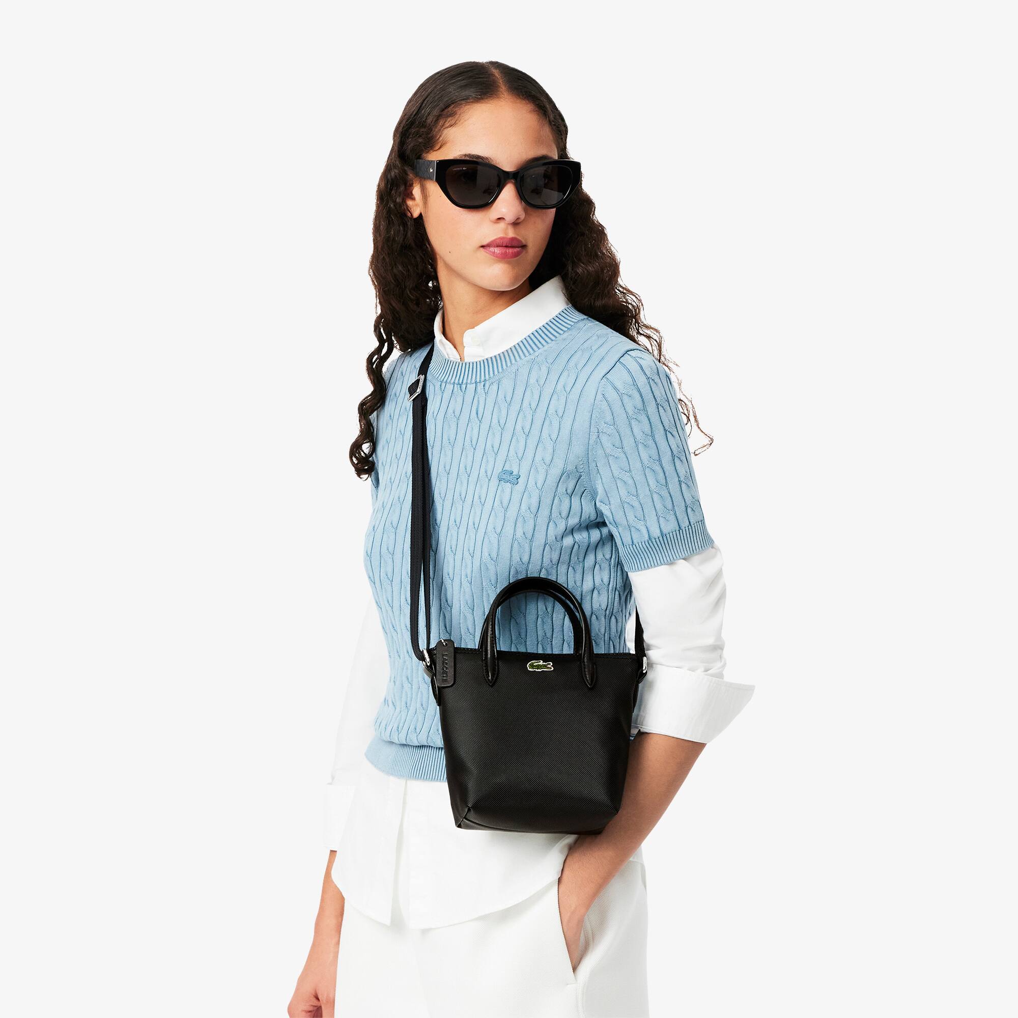 【LACOSTE】L.12.12 Concept Mini Cross Bag_ NF2609P (BLACK) Women's L.12.12 Concept Mini Tote - Bags - New In 2025 | Lacoste