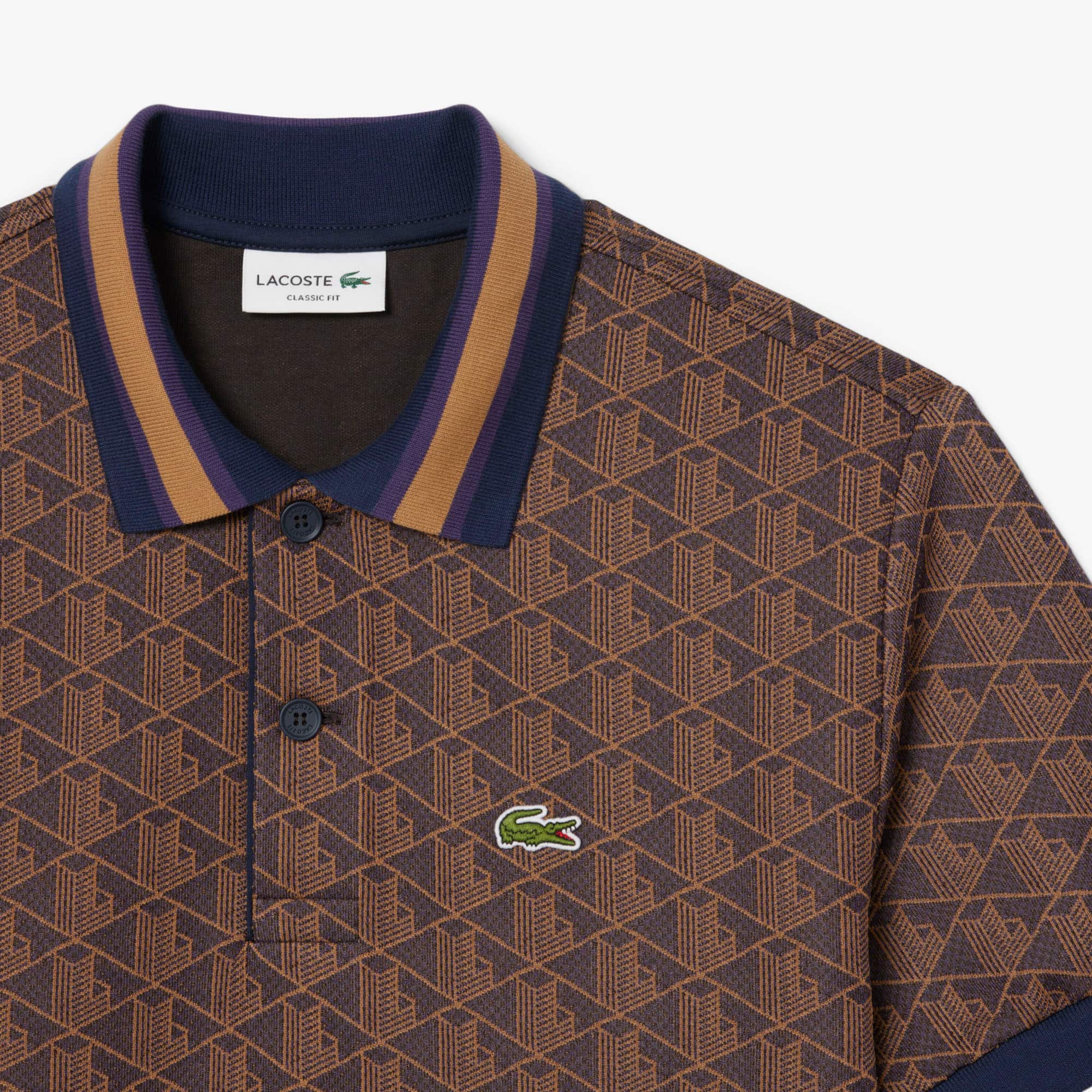 Men's Classic Fit Monogram Polo - Polo Shirts - New In 2025
