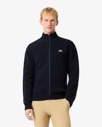Pull zippé Golf maille côtelée