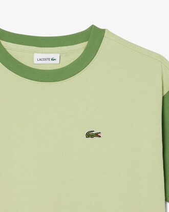 Contrast Trim Cotton T-Shirt