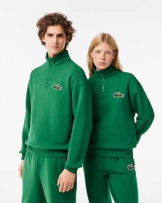 Unisex Loose Fit High-Neck Fleece Sweatshirt