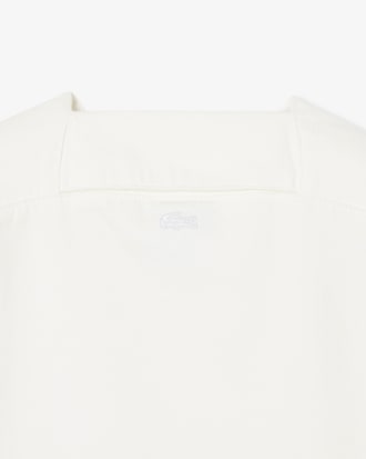 Men's Runway Print Oversized Denim Polo