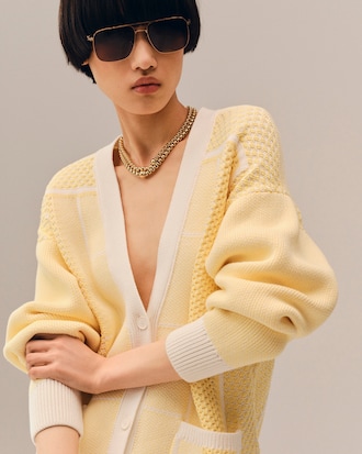 Tennis Court Long Cardigan