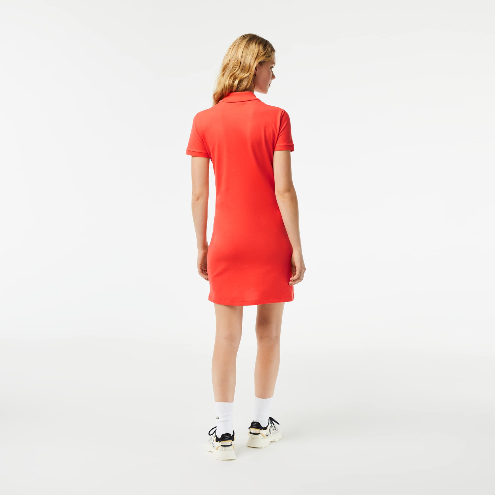 Women's Slim Fit Stretch Mini Piqué Polo Dress - Dresses