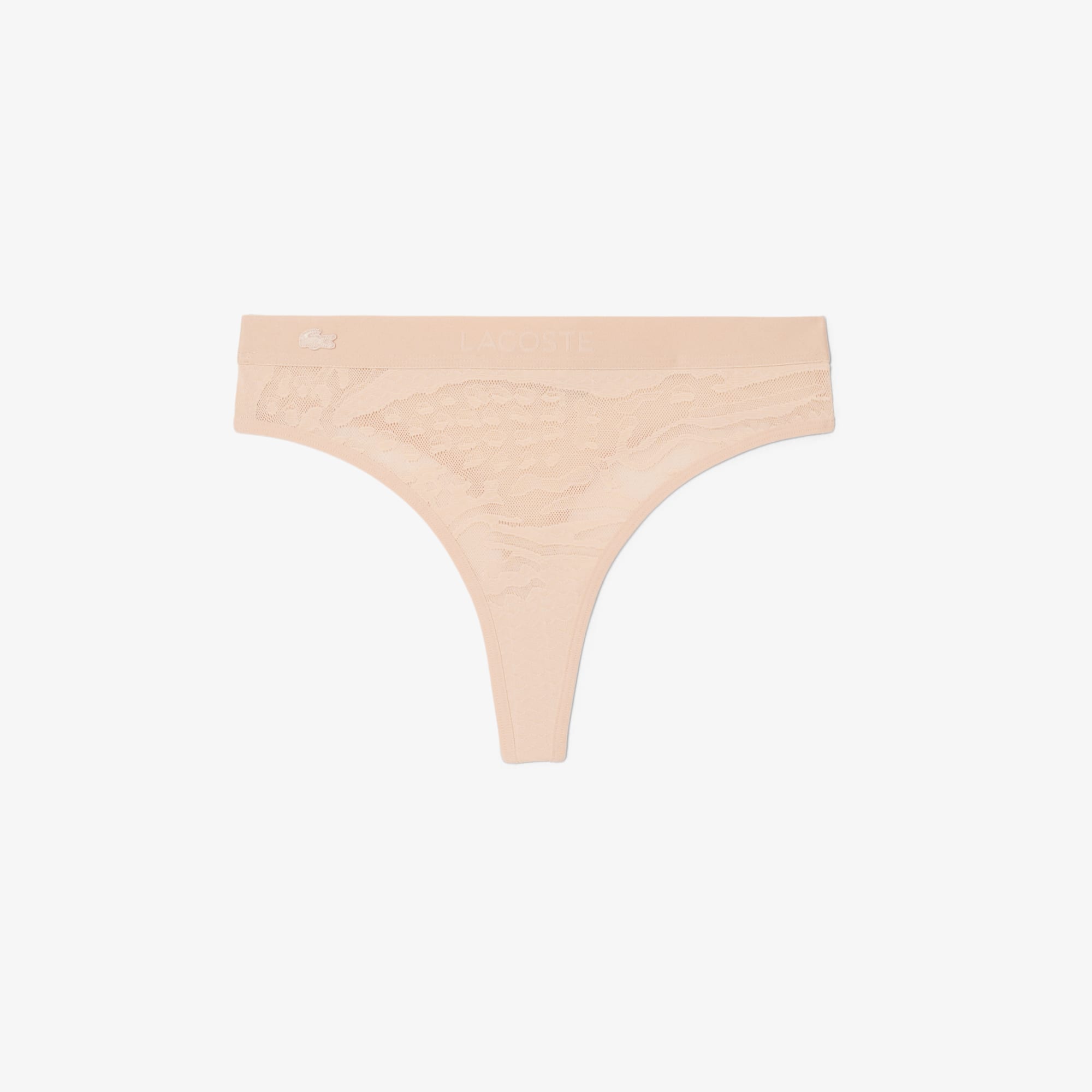 Logo Waist Mesh String Briefs