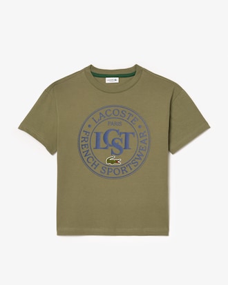 Kids' Contrast Badge Cotton T-Shirt
