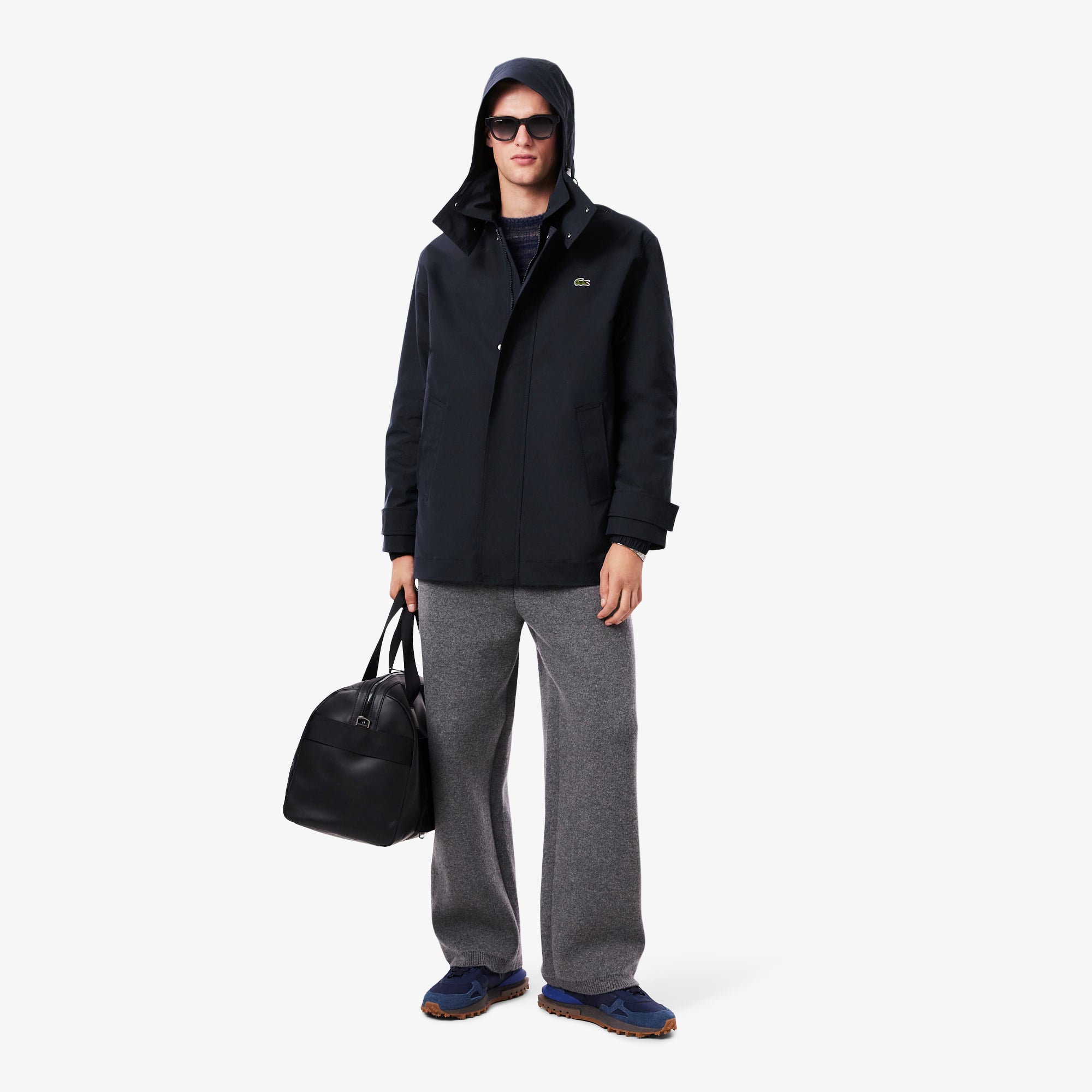 Men's Mid-Length Water-Repellent Hooded Parka - Jackets & Coats