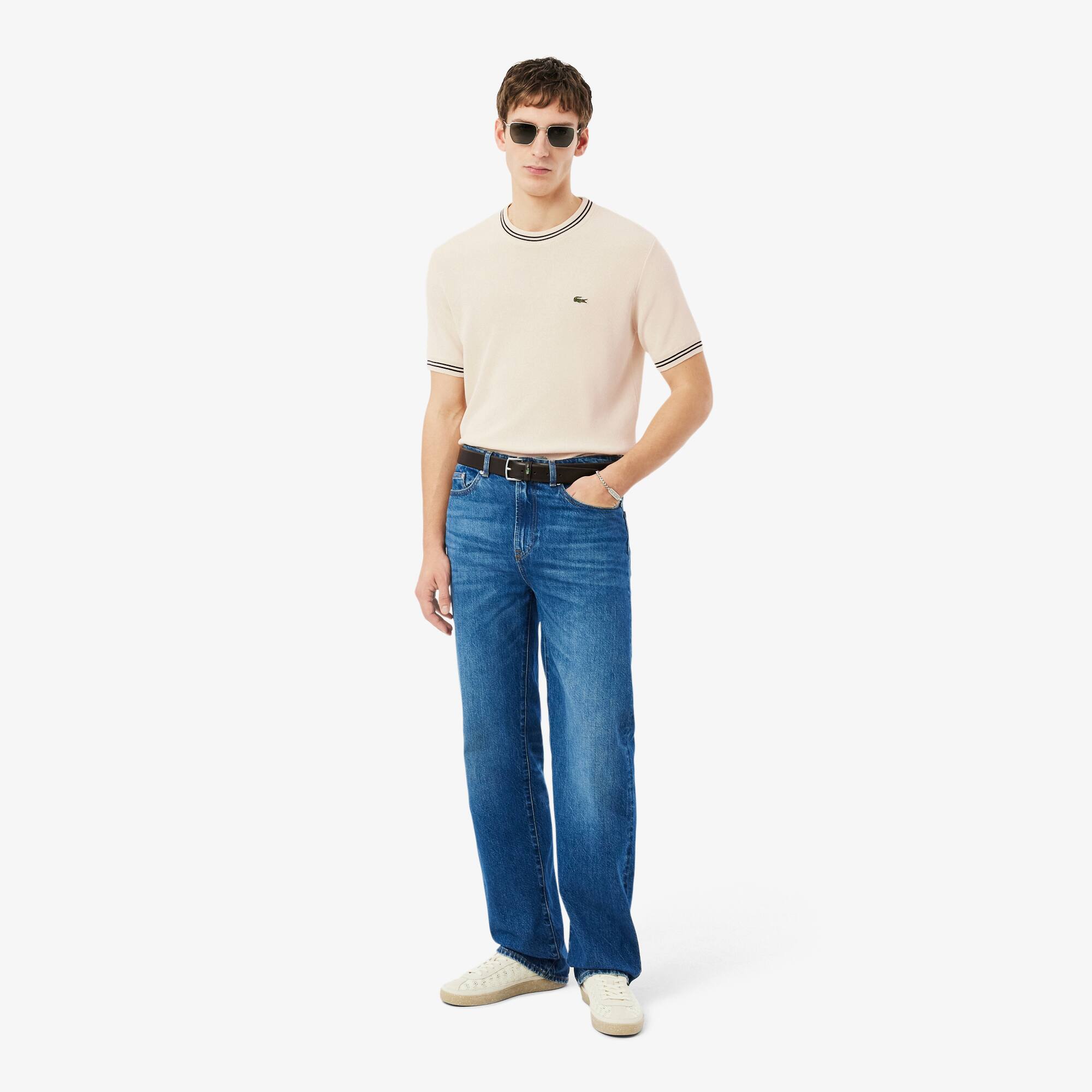 Men's Classic Fit Striped Knit T-Shirt - Sweaters & Sweatshirts