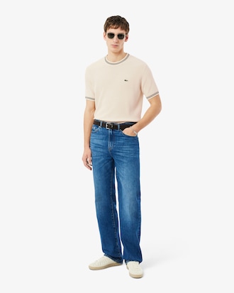 T-shirt classic fit maille d&eacute;tails ray&eacute;s