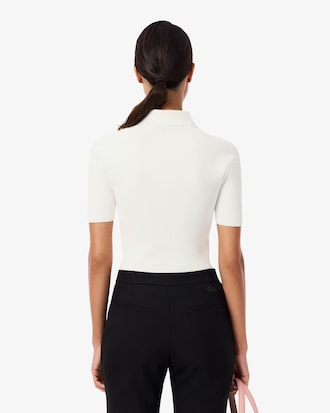 Women's 3D Ribbed Knit Polo