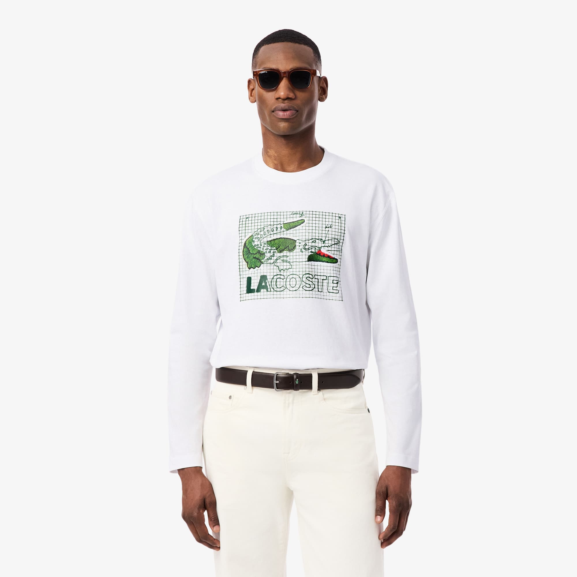 Relaxed Fit Long Sleeved Heavy Cotton T-Shirt - All Men's Clothing