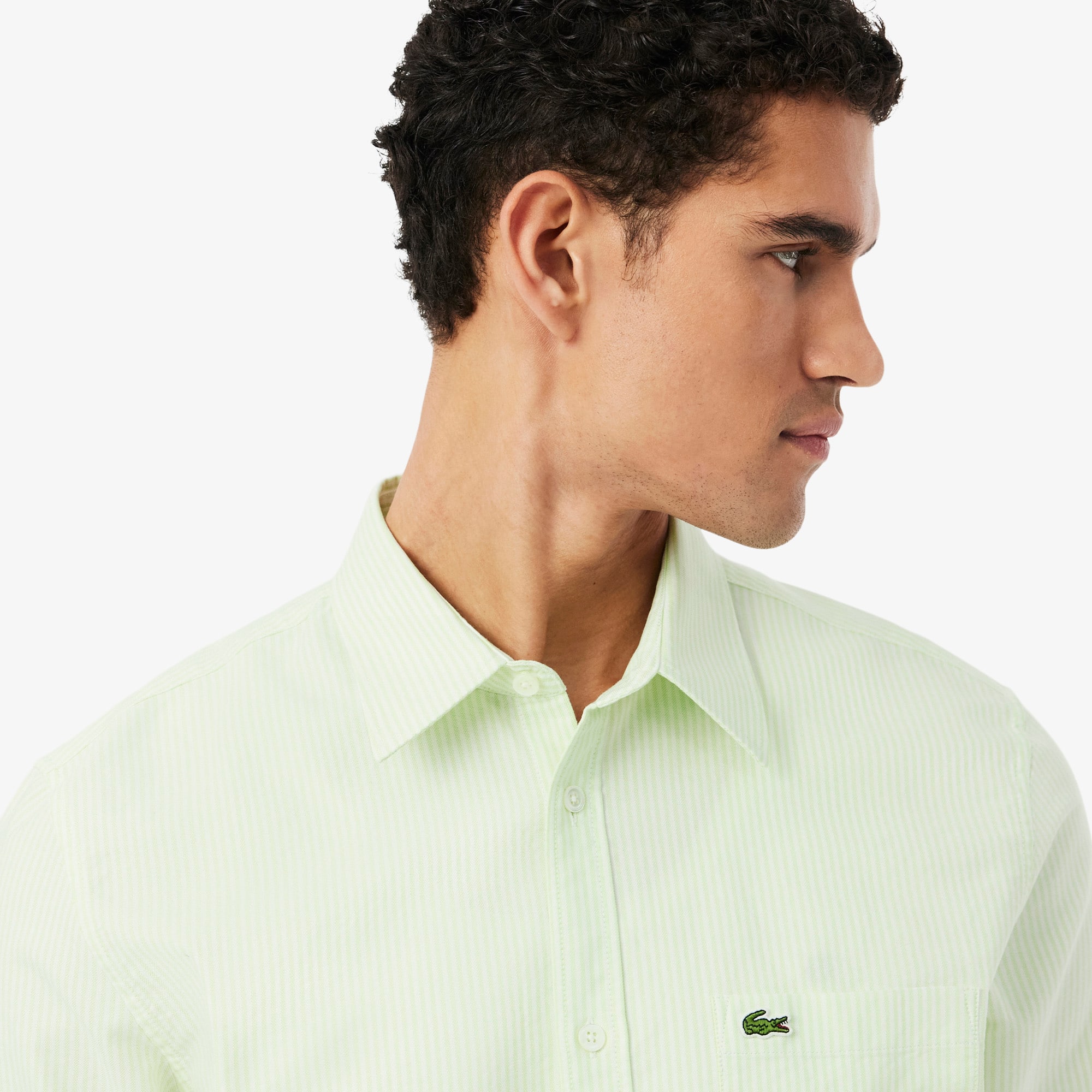 lacoste dress shirt Lacoste Men's Regular Fit Striped Oxford Shirt - 16½