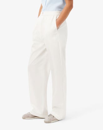 Pantalones de Petit Piqu&eacute; de Algod&oacute;n de Corte Amplio